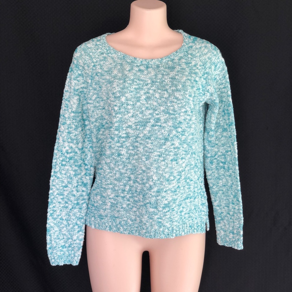 Caribbean Joe aqua supply sweater Large Easter